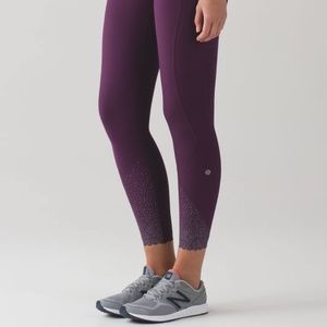 Eggplant tight stuff tight size 4 with reflective scallop trim